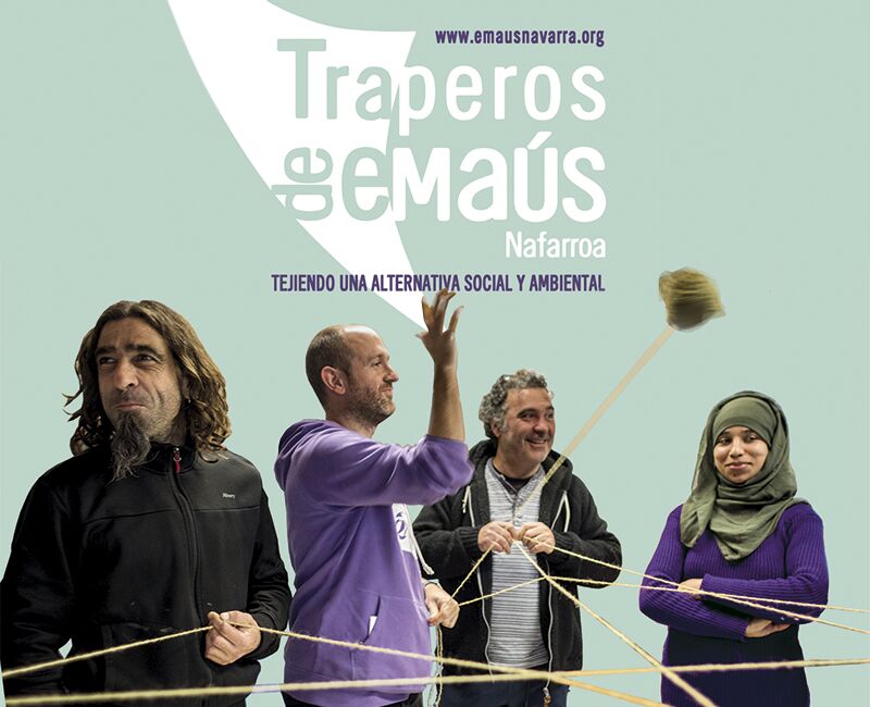 Portada del folleto de presentación de Traperos de Emaús Navarra