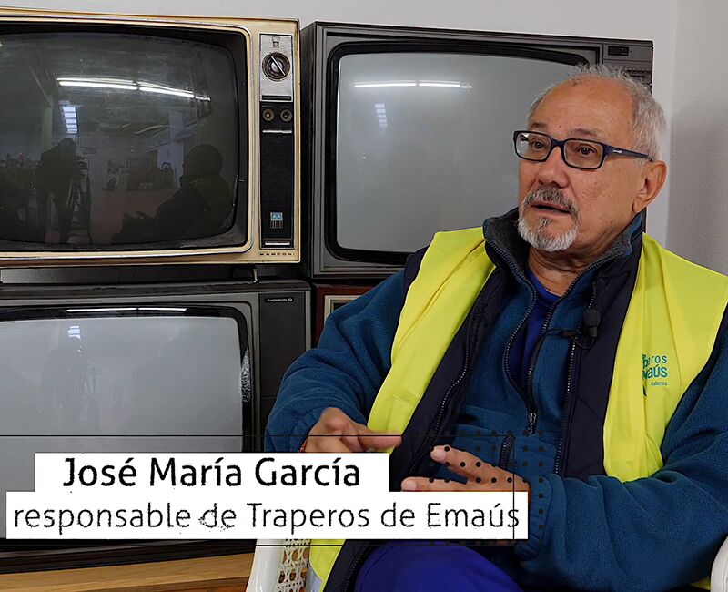Fotograma de la entrevista de 2019 en Iruindarra Telebista