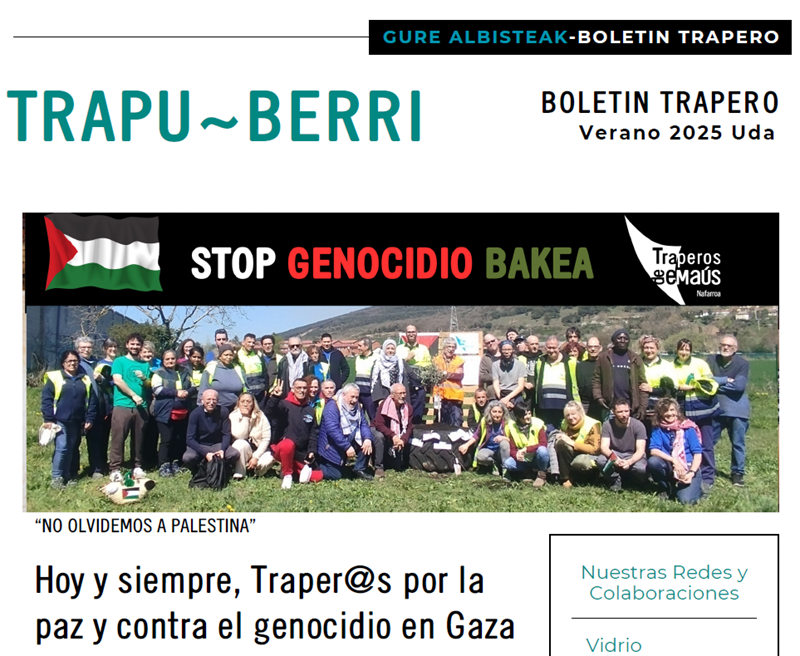 Portada del boletín Trapu~Berri, Verano 2025