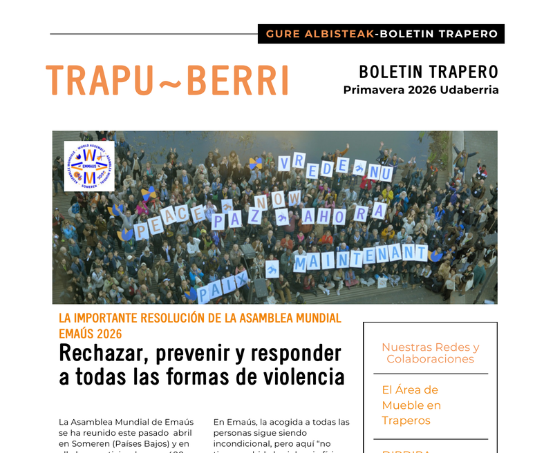 Portada del boletín Trapu~Berri, Primavera 2026